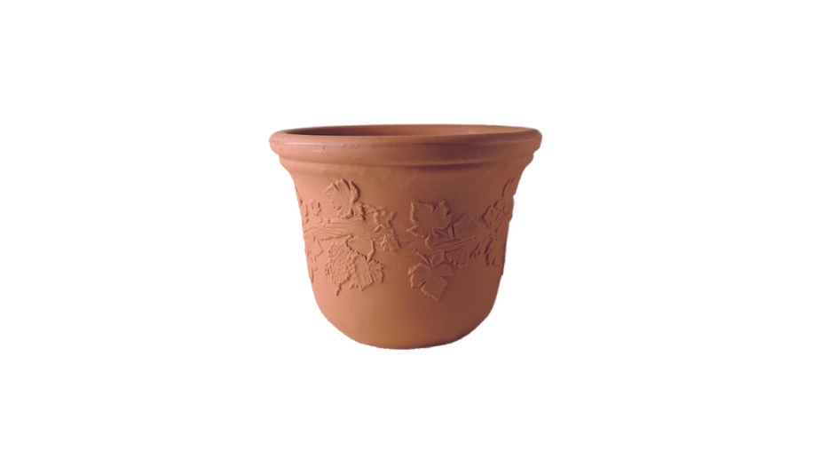 Bell Planter With Grape Design